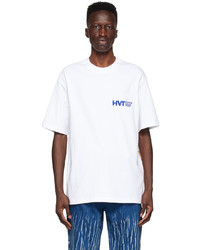 T-shirt girocollo stampata bianca di Xander Zhou