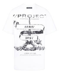 T-shirt girocollo stampata bianca di Y/Project