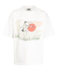 T-shirt girocollo stampata bianca di YMC