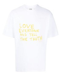 T-shirt girocollo stampata bianca di YOUNG POETS