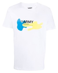 T-shirt girocollo stampata bianca di Yves Salomon Army