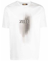 T-shirt girocollo stampata bianca di Zilli