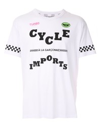 T-shirt girocollo stampata bianca di À La Garçonne