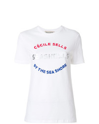 T-shirt girocollo stampata bianca di Être Cécile