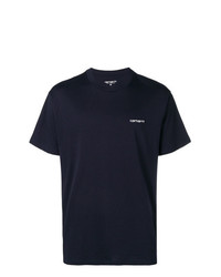 T-shirt girocollo stampata blu scuro e bianca di Carhartt
