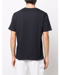 T-shirt girocollo stampata blu scuro e bianca di Missoni