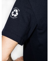 T-shirt girocollo stampata blu scuro e bianca di Helmut Lang