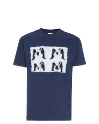 T-shirt girocollo stampata blu scuro e bianca di Just A T-Shirt