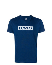 T-shirt girocollo stampata blu scuro e bianca di Levi's