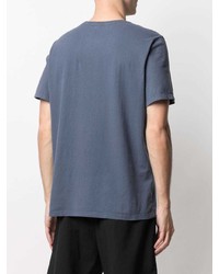 T-shirt girocollo stampata blu scuro e bianca di ECOALF