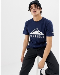 T-shirt girocollo stampata blu scuro e bianca di Penfield