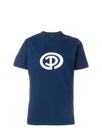T-shirt girocollo stampata blu scuro e bianca di Pop Trading International