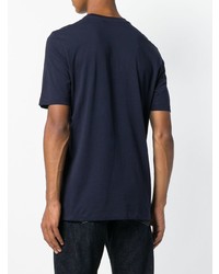 T-shirt girocollo stampata blu scuro e bianca di Love Moschino