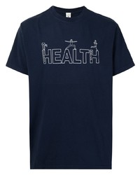 T-shirt girocollo stampata blu scuro e bianca di Sporty & Rich