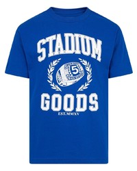 T-shirt girocollo stampata blu scuro e bianca di Stadium Goods