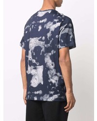 T-shirt girocollo stampata blu scuro e bianca di Nike