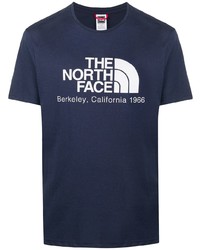 T-shirt girocollo stampata blu scuro e bianca di The North Face