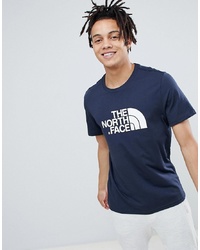 T-shirt girocollo stampata blu scuro e bianca di The North Face