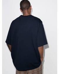 T-shirt girocollo stampata blu scuro e bianca di Kenzo