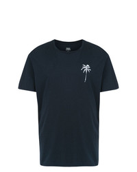T-shirt girocollo stampata blu scuro e bianca di Track & Field