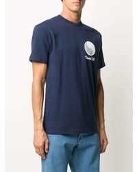 T-shirt girocollo stampata blu scuro e bianca di Vans