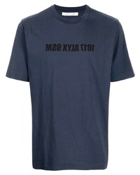 T-shirt girocollo stampata blu scuro di 1017 Alyx 9Sm