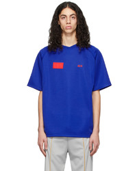 T-shirt girocollo stampata blu scuro di 424