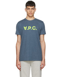 T-shirt girocollo stampata blu scuro di A.P.C.