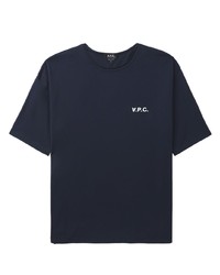 T-shirt girocollo stampata blu scuro di A.P.C.