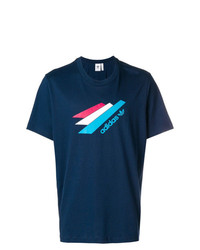 T-shirt girocollo stampata blu scuro di adidas