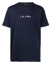 T-shirt girocollo stampata blu scuro di agnès b.