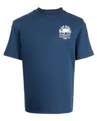 T-shirt girocollo stampata blu scuro di Anglozine