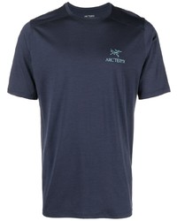 T-shirt girocollo stampata blu scuro di Arc'teryx