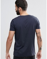T-shirt girocollo stampata blu scuro di Asos