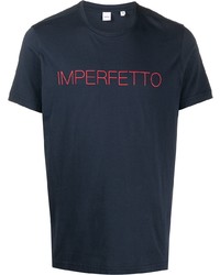 T-shirt girocollo stampata blu scuro di Aspesi