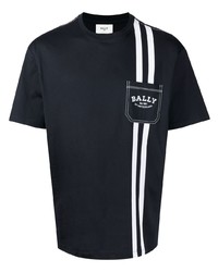 T-shirt girocollo stampata blu scuro di Bally