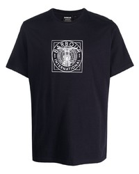 T-shirt girocollo stampata blu scuro di Barbour