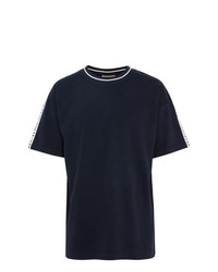 T-shirt girocollo stampata blu scuro di Burberry