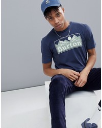 T-shirt girocollo stampata blu scuro di Burton Snowboards