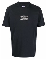 T-shirt girocollo stampata blu scuro di C.P. Company