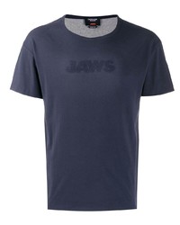 T-shirt girocollo stampata blu scuro di Calvin Klein 205W39nyc