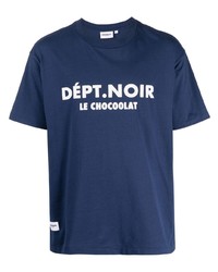 T-shirt girocollo stampata blu scuro di Chocoolate