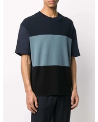 T-shirt girocollo stampata blu scuro di Roberto Collina