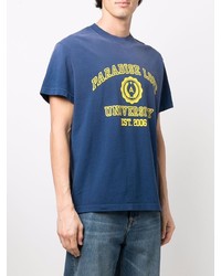 T-shirt girocollo stampata blu scuro di Alchemist