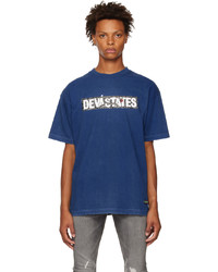 T-shirt girocollo stampata blu scuro di DEVÁ STATES