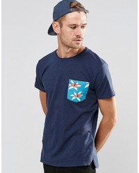 T-shirt girocollo stampata blu scuro di Esprit