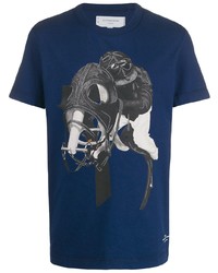 T-shirt girocollo stampata blu scuro di G-Star Raw Research