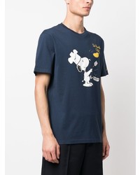 T-shirt girocollo stampata blu scuro di MC2 Saint Barth