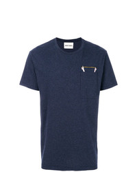 T-shirt girocollo stampata blu scuro di Henrik Vibskov