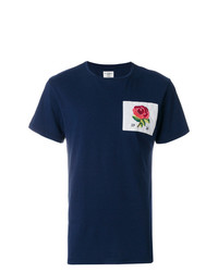 T-shirt girocollo stampata blu scuro di Kent & Curwen
